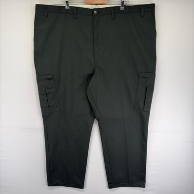 古着 ディッキーズ Dickies パンツ カーゴ ジップ IDEALジッパー 大きいサイズ ワンポイントロゴ ワーク 52uu グリーン系 メンズ