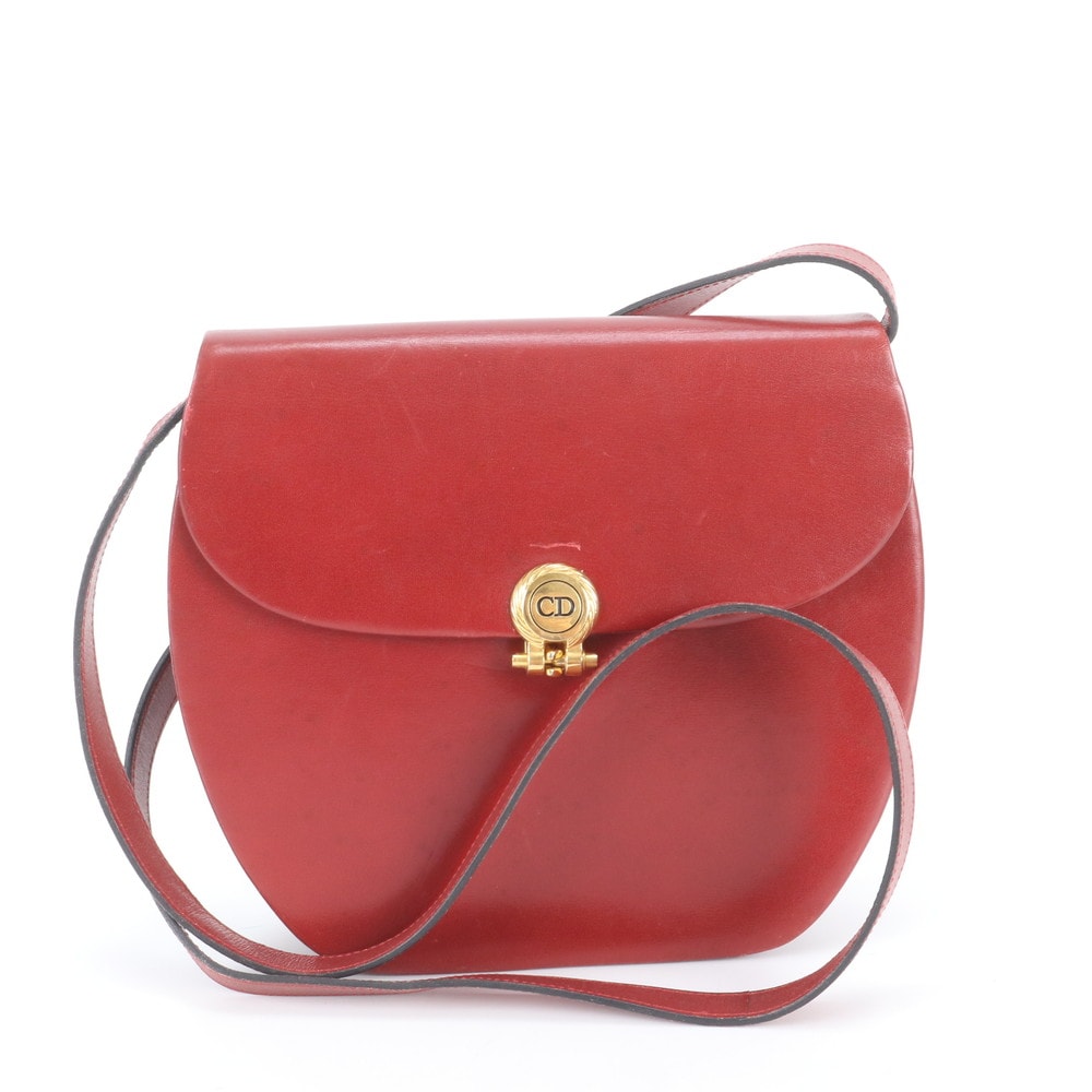 クリスチャンディオール ショルダーバッグ レザー