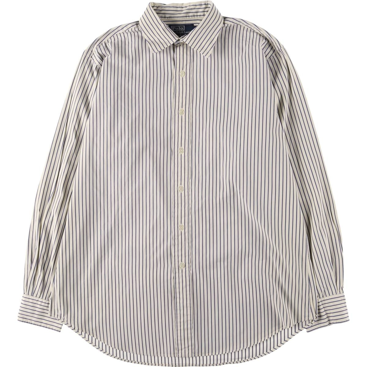 古着 ラルフローレン Ralph Lauren POLO by Ralph Lauren CURHAM CLASSIC FIT 長袖 ボタンダウンストライプシャツ メンズL相当/eaa537599