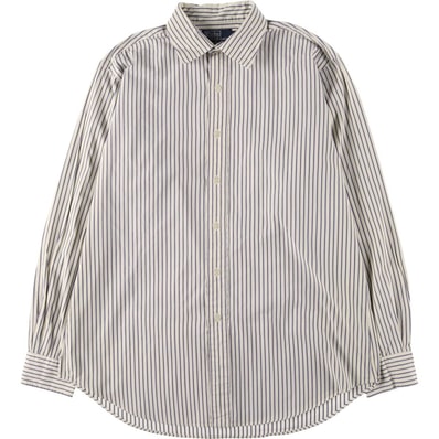古着 ラルフローレン Ralph Lauren POLO by Ralph Lauren CURHAM CLASSIC FIT 長袖 ボタンダウンストライプシャツ メンズL相当/eaa537599