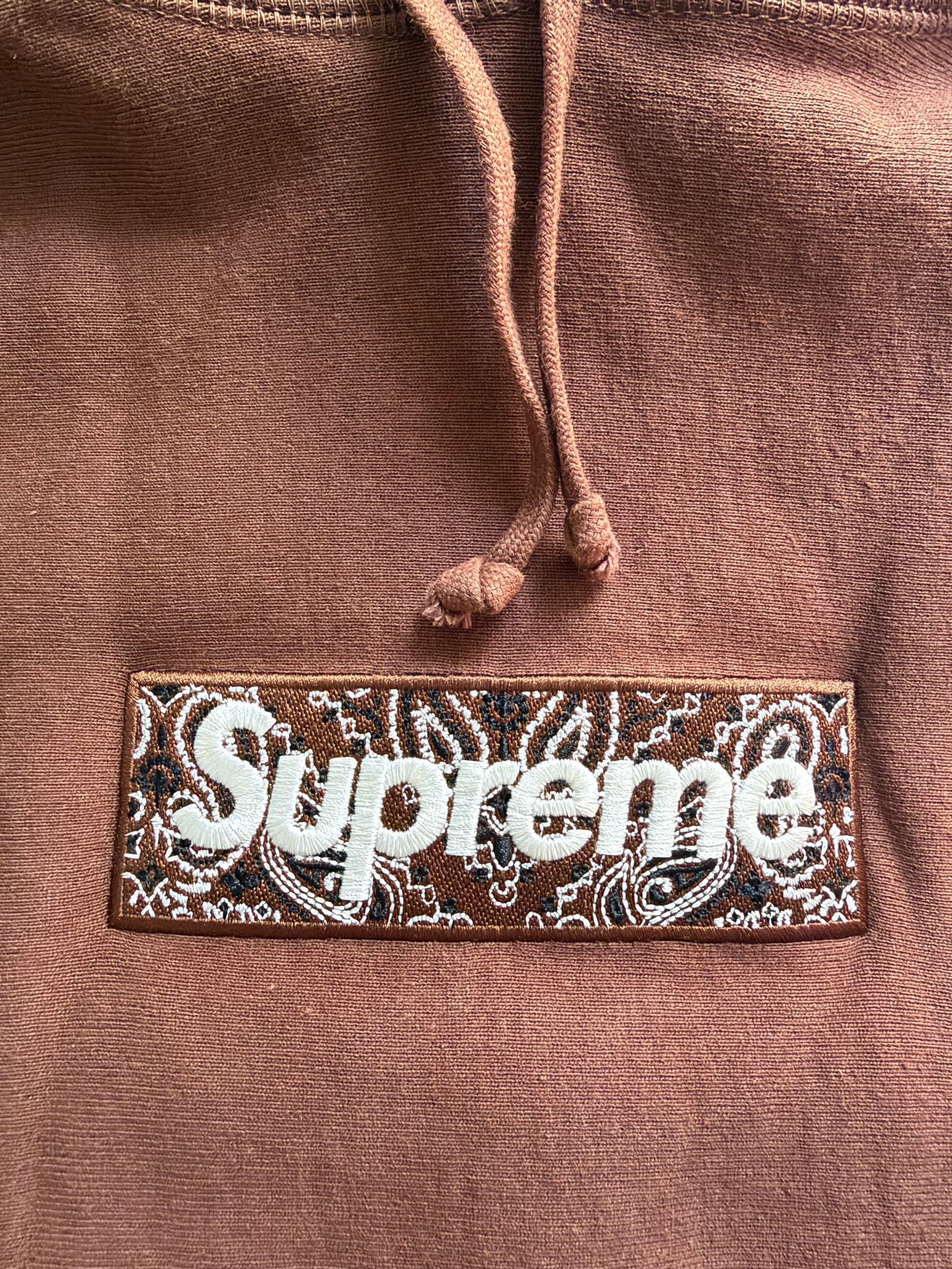 Supreme Bandana Box Logo Hooded Sweatshirt "Brown"