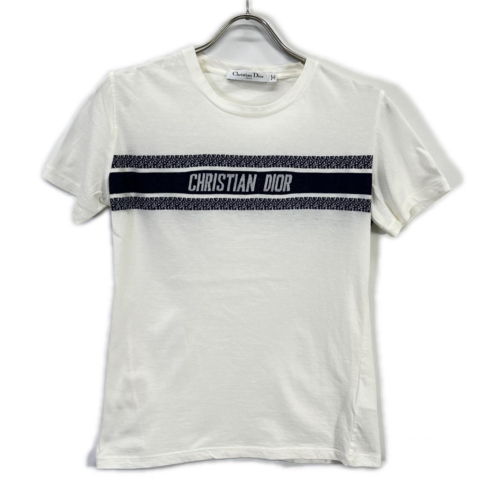 クリスチャンディオール 【国内正規】143T04A4043 シグネチャーバンドロゴTシャツ S
