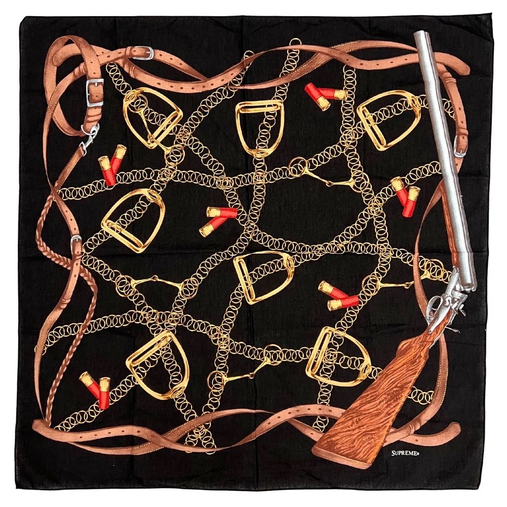 やや傷や汚れあり】SUPREME シュプリーム Remington Bandana 総柄