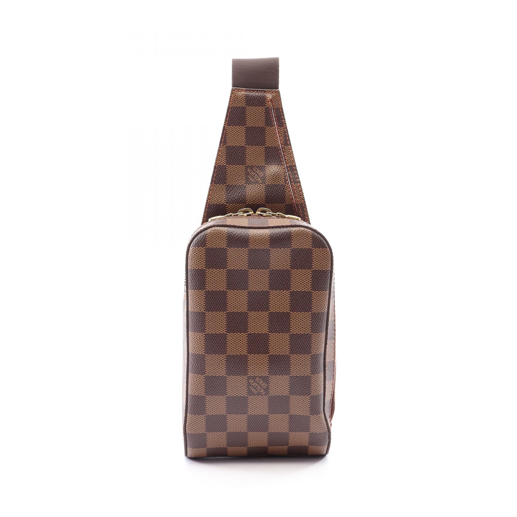 ルイ・ヴィトン LOUIS VUITTON ジェロニモス ダミエエベヌ ウエストバッグ ボディバッグ バッグ PVCコーティングキャンバス メンズ レディース ブラウン系 N51994 【中古】