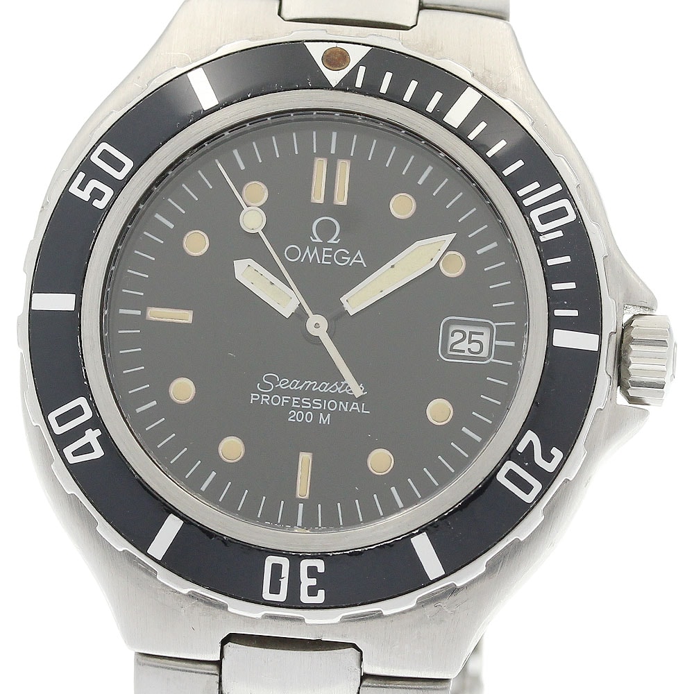 オメガ シーマスター200m デイト  クォーツ メンズ 【中古】