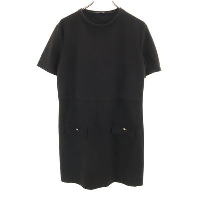 ZARA 半袖 フェイクスエード ミニワンピース
