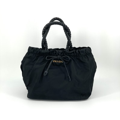 PRADA(プラダ) TESSUTO GAUFRE 2WAY リボン レザー BN1930 ショルダーバッグ ブラック