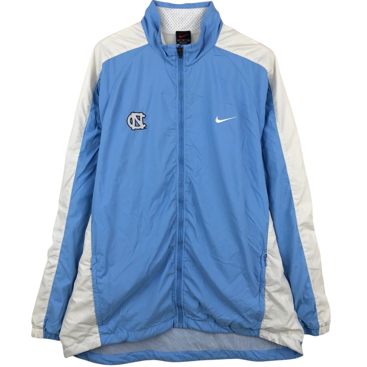 古着 90年代 ナイキ NIKE NORTH CAROLINA ノースカロライナ大学 カレッジ ナイロンジャケット USA製 メンズL相当/eaa671801