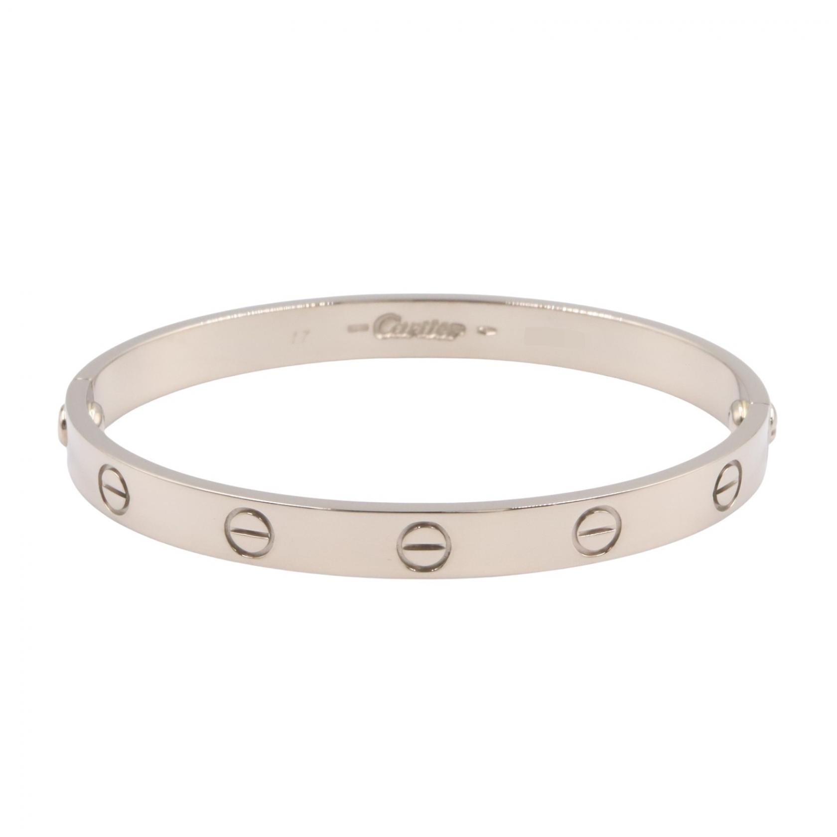 カルティエ CARTIER ラブブレス ブレスレット アクセサリー K18WG(ホワイトゴールド) レディース シルバー系 【中古】