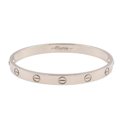 カルティエ CARTIER ラブブレス ブレスレット アクセサリー K18WG(ホワイトゴールド) レディース シルバー系 【中古】