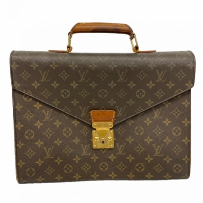 【6dd5231】ルイヴィトン ビジネスバッグ モノグラム セルヴィエットコンセイエ M53331 ブラウン【中古】メンズ