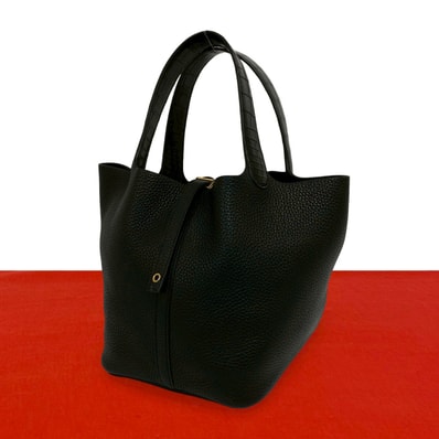 HERMES エルメス ピコタンロック タッチ 22 MM トリヨンクレマンス アリゲーター ハンドバッグ ブラック
84342