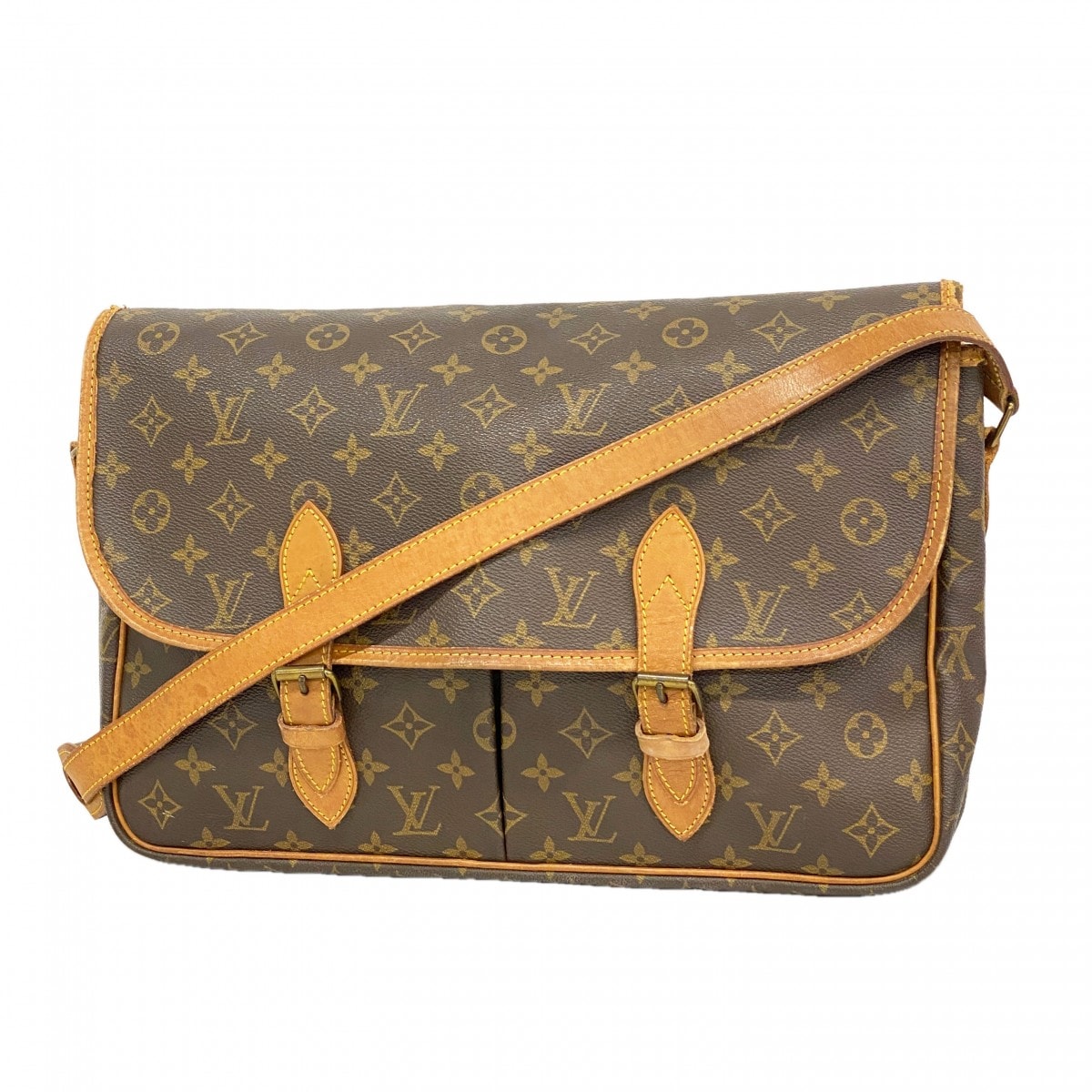 【6db1656-k】ルイヴィトン ショルダーバッグ モノグラム ジベシエールGM M42249 ブラウン【中古】レディース