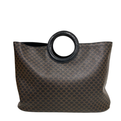 セリーヌ CELINE ハンドバッグ マカダム サークルロゴ ブラック