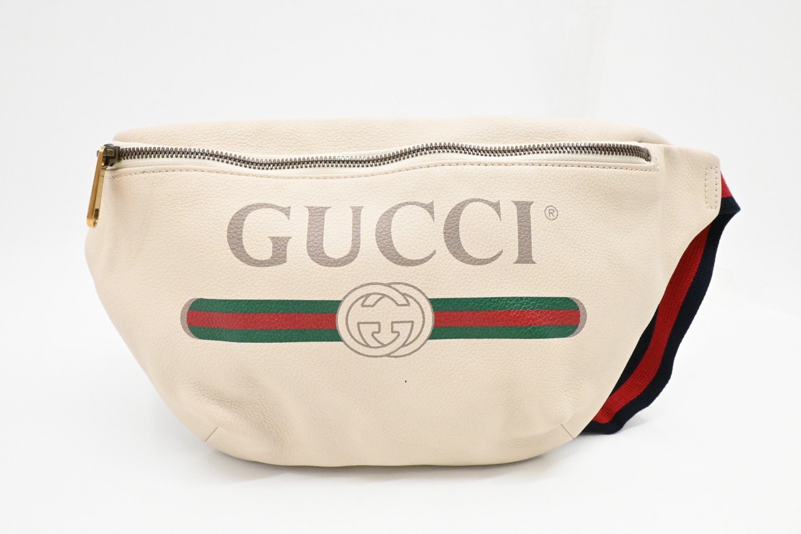 グッチ  ロゴプリント レザー ベルトバッグ 493869