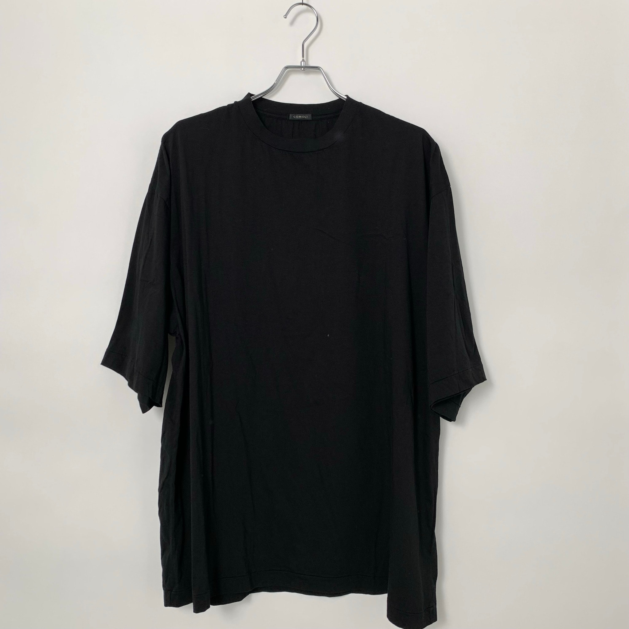 COMOLI Thin Cotton T-Shirt "Black"