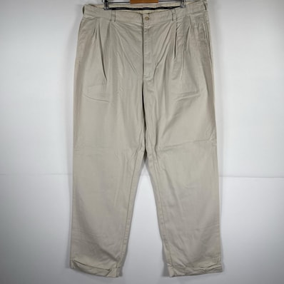 古着 ポロ・ラルフローレン POLO RALPH LAUREN チノパンツ ポロチノ ワンポイント スラックス 大きいサイズ w42 L32 ベージュ メンズ