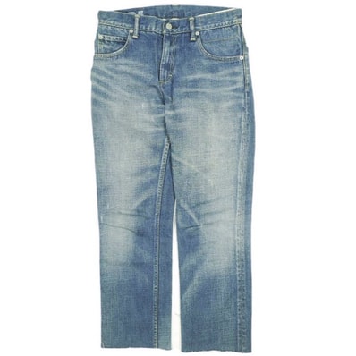 visvim ビズビム 日本製 15SS SOCIAL SCULPTURE DENIM 09D5 ソーシャルスカルプチャーデニム スリムテーパード 0115105005015 30 Indigo カットオフ ジップフライ ジーンズ パンツ ボトムス