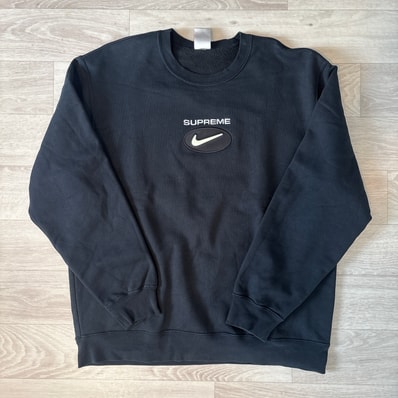 Supreme / Nike Jewel Crewneck "Black"
