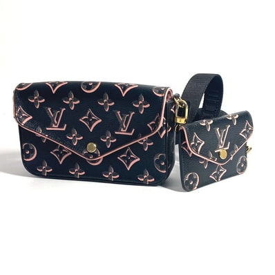 ルイヴィトン LOUIS VUITTON ミュルティ ポシェット フェリシー M81471 フォール・フォー・ユーコレクション モノグラム カバン 斜め掛け フラップ ショルダーバッグ コーティングキャンバス ブラック