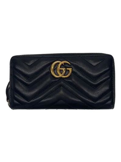 GUCCI GG Marmont Zip Around Wallet "Black"