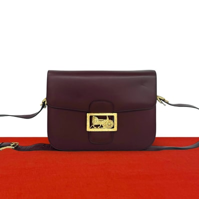 CELINE セリーヌ 馬車金具 ホースキャリッジ 金具 レザー ショルダーバッグ ワインレッド
26458