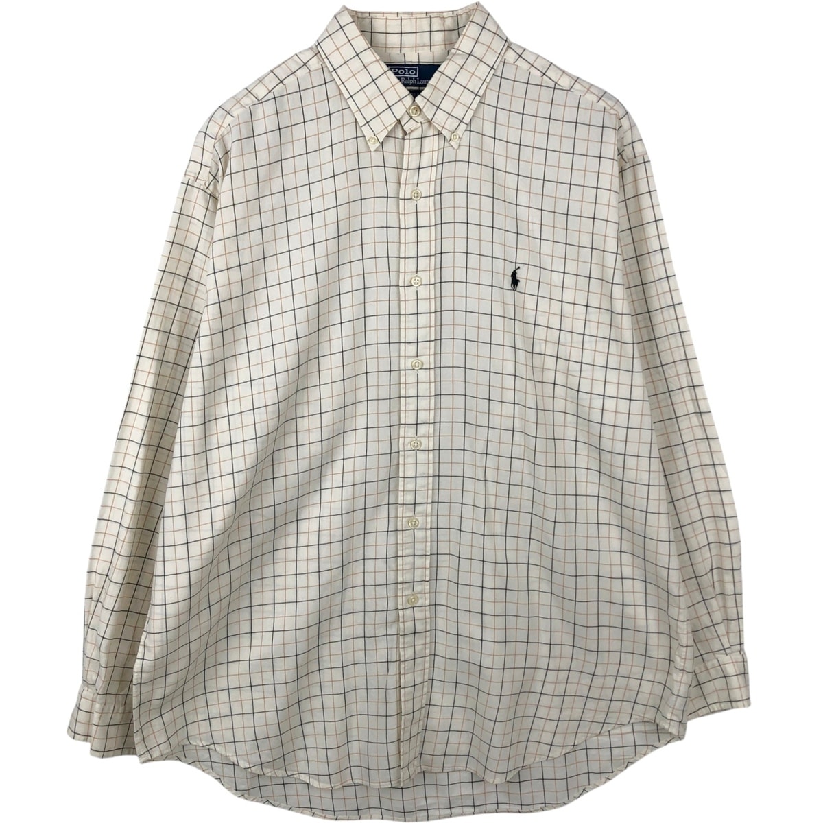 古着 ラルフローレン Ralph Lauren BLAKE 長袖 ボタンダウンチェックシャツ メンズL相当/eaa649946