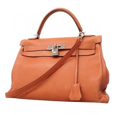 【6dd4107】エルメス ハンドバッグ ケリー32 スイフト ロ―ジー シルバー金具 □L刻印【中古】レディース