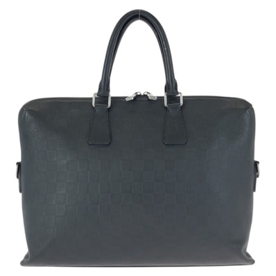 美品 LOUIS VUITTON ルイヴィトン ダミエ・アンフィニ ポルト ドキュマン ジュール PDJ ブラック 黒 シルバー金具 レザー ビジネスバッグ ブリーフケース 601950 【中古】