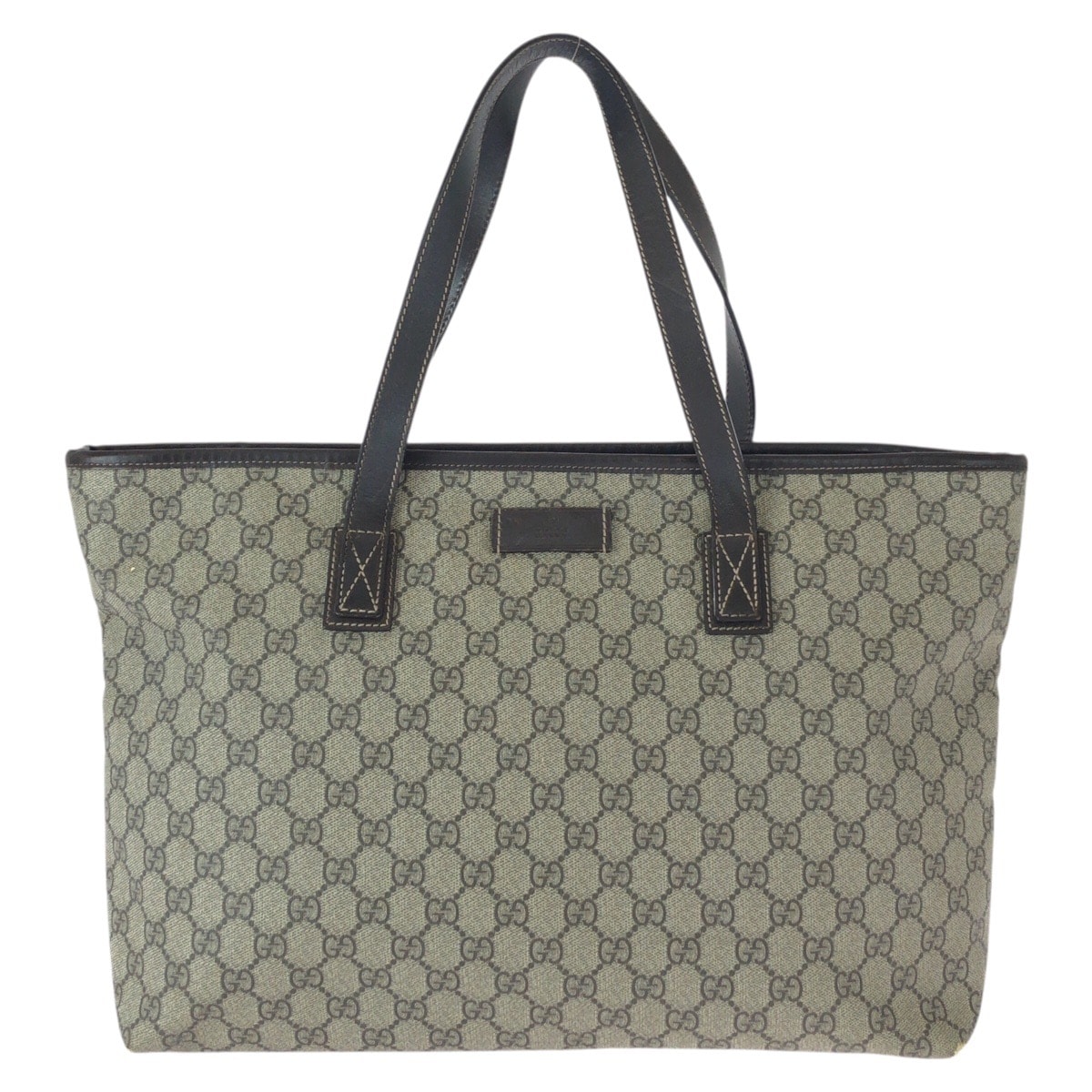 GUCCI グッチ ベージュ ブラウン ゴールド金具 GGスプリームキャンバス レザー/ トートバッグ ショルダーバッグ 601308 【中古】