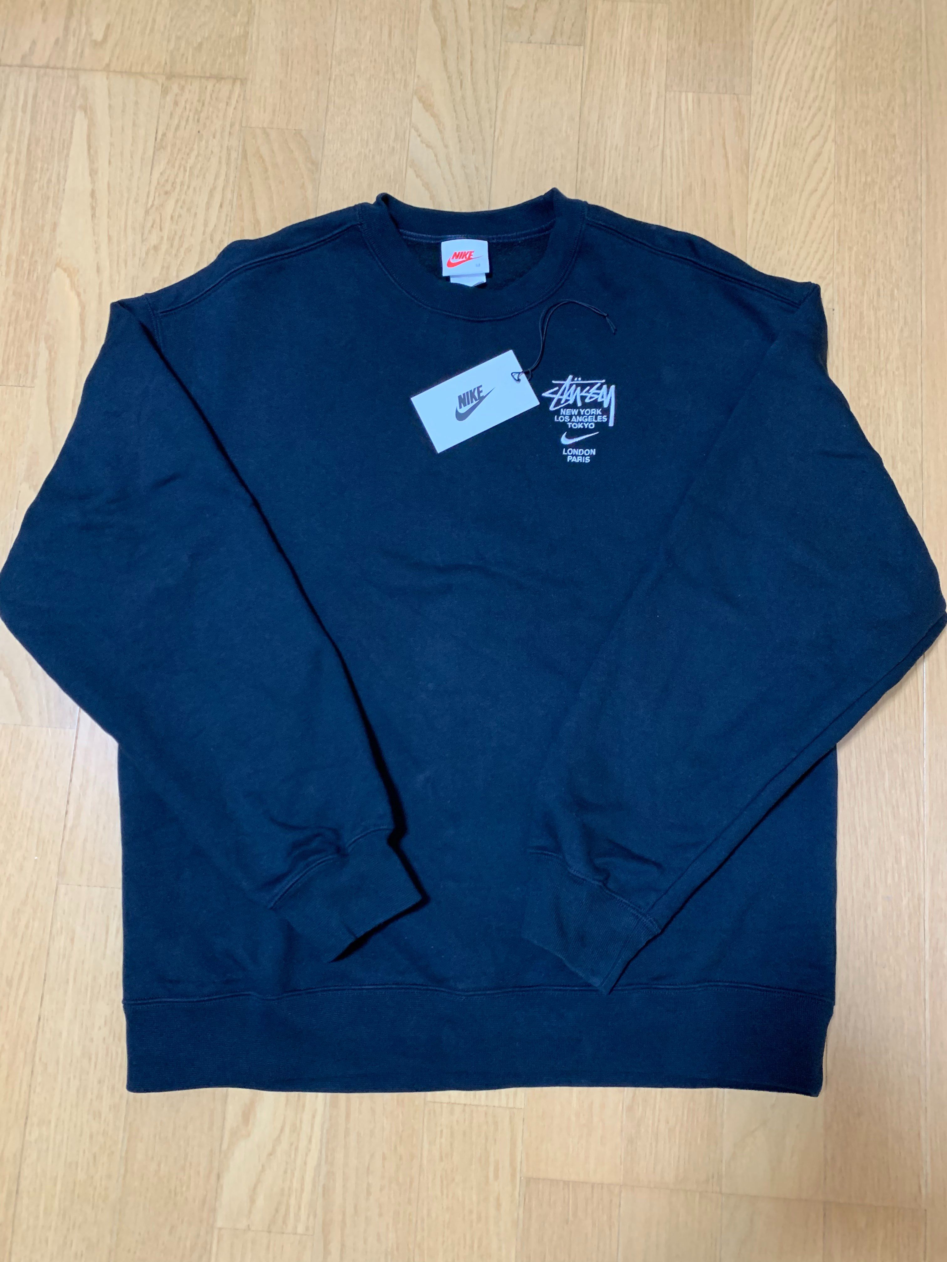 Nike x Stussy International Crewneck Sweatshirt (US Size) "Black" DC4198-010