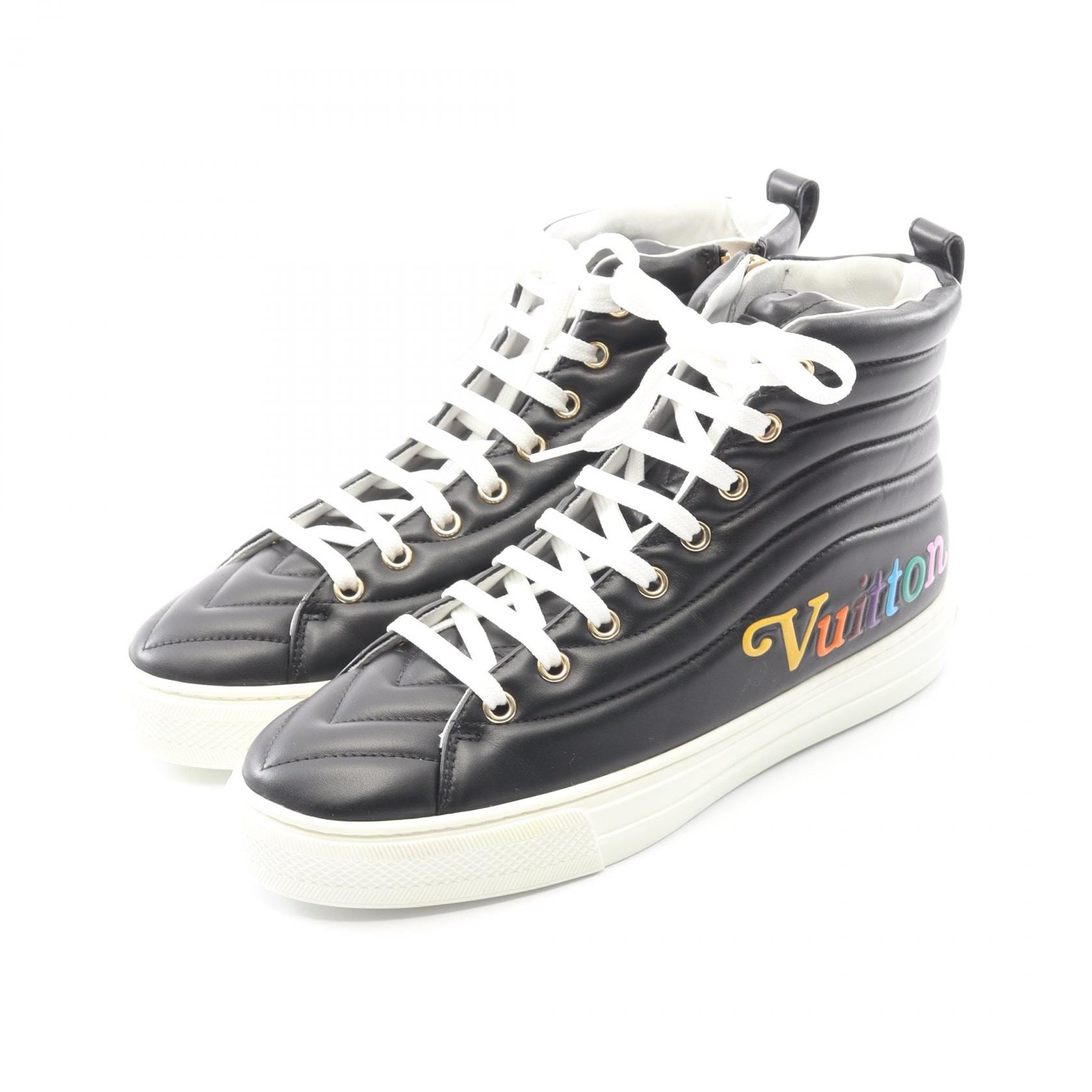 ルイ・ヴィトン LOUIS VUITTON ステラーライン スニーカー 靴 レザー レディース ブラック系 【中古】