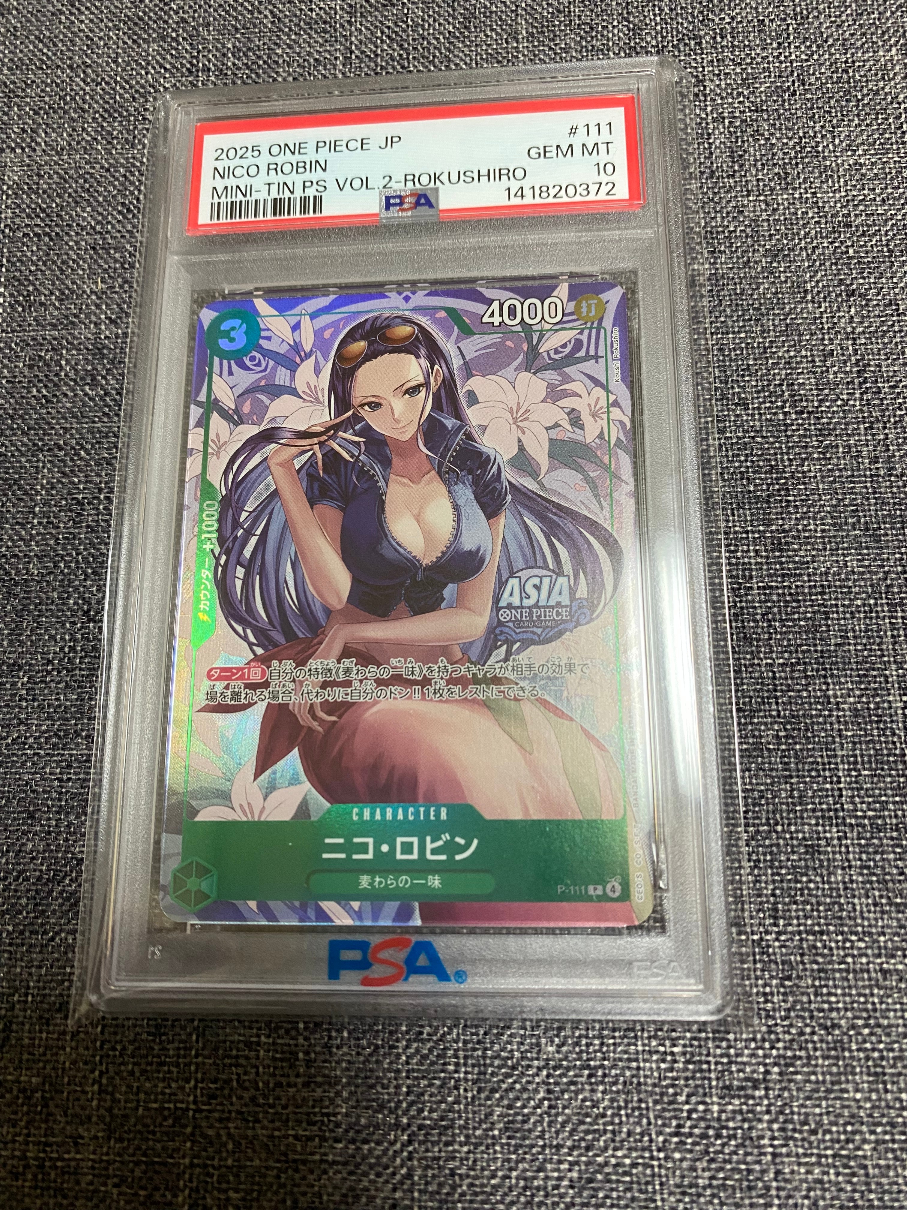 PSA10】ニコ・ロビン P [P-111]【アジア版】(プロモーションカード