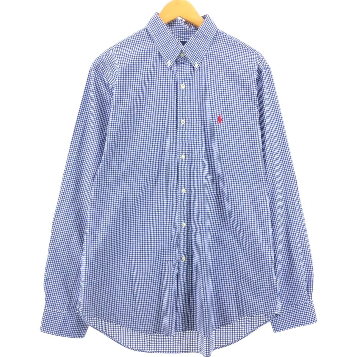 古着 ラルフローレン Ralph Lauren ギンガムチェック 長袖 ボタンダウンチェックシャツ メンズL相当/eaa548324