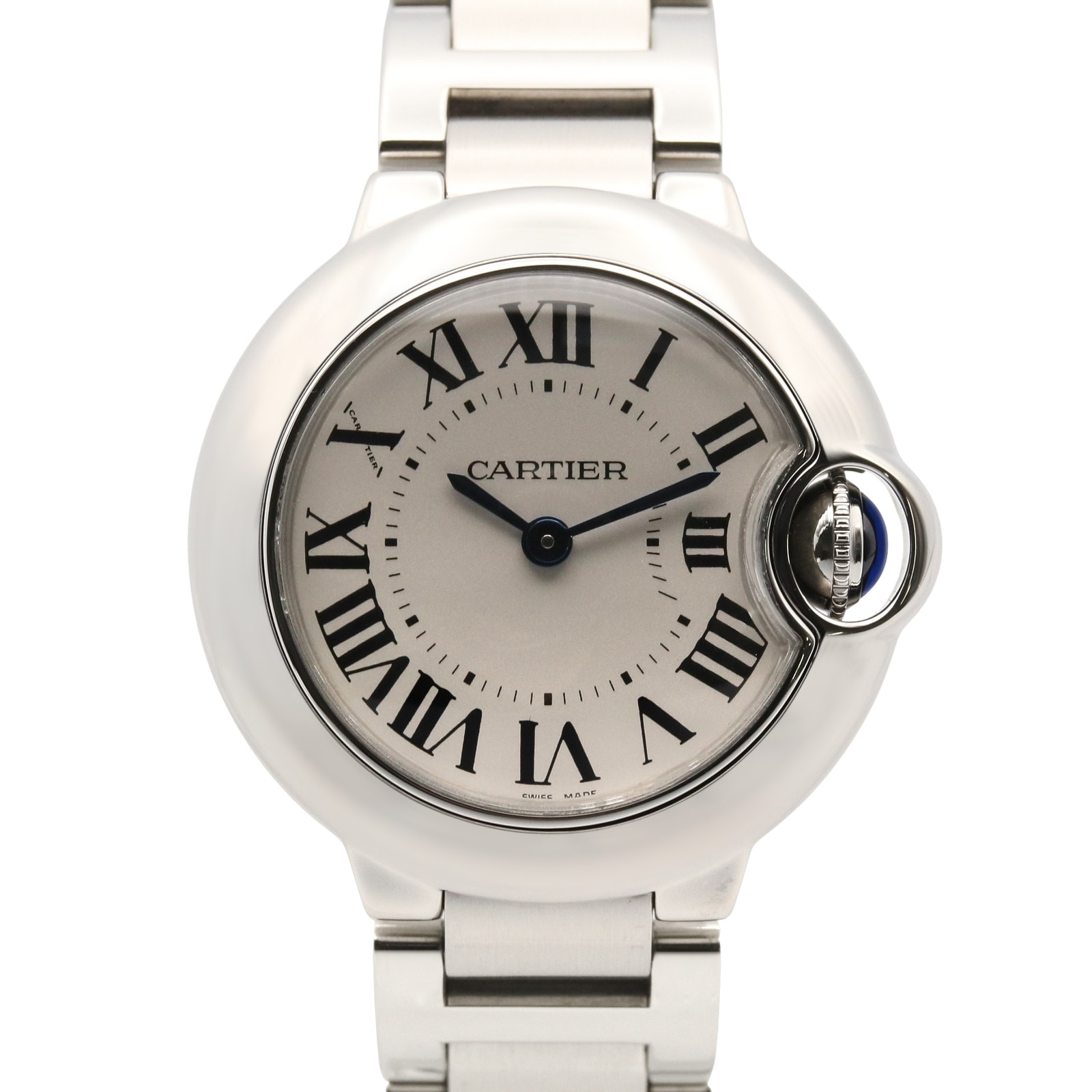 カルティエ CARTIER バロンブルー SM 腕時計 時計 ステンレススチール レディース シルバー系 W69010Z4 【中古】