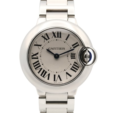 カルティエ CARTIER バロンブルー SM 腕時計 時計 ステンレススチール レディース シルバー系 W69010Z4 【中古】