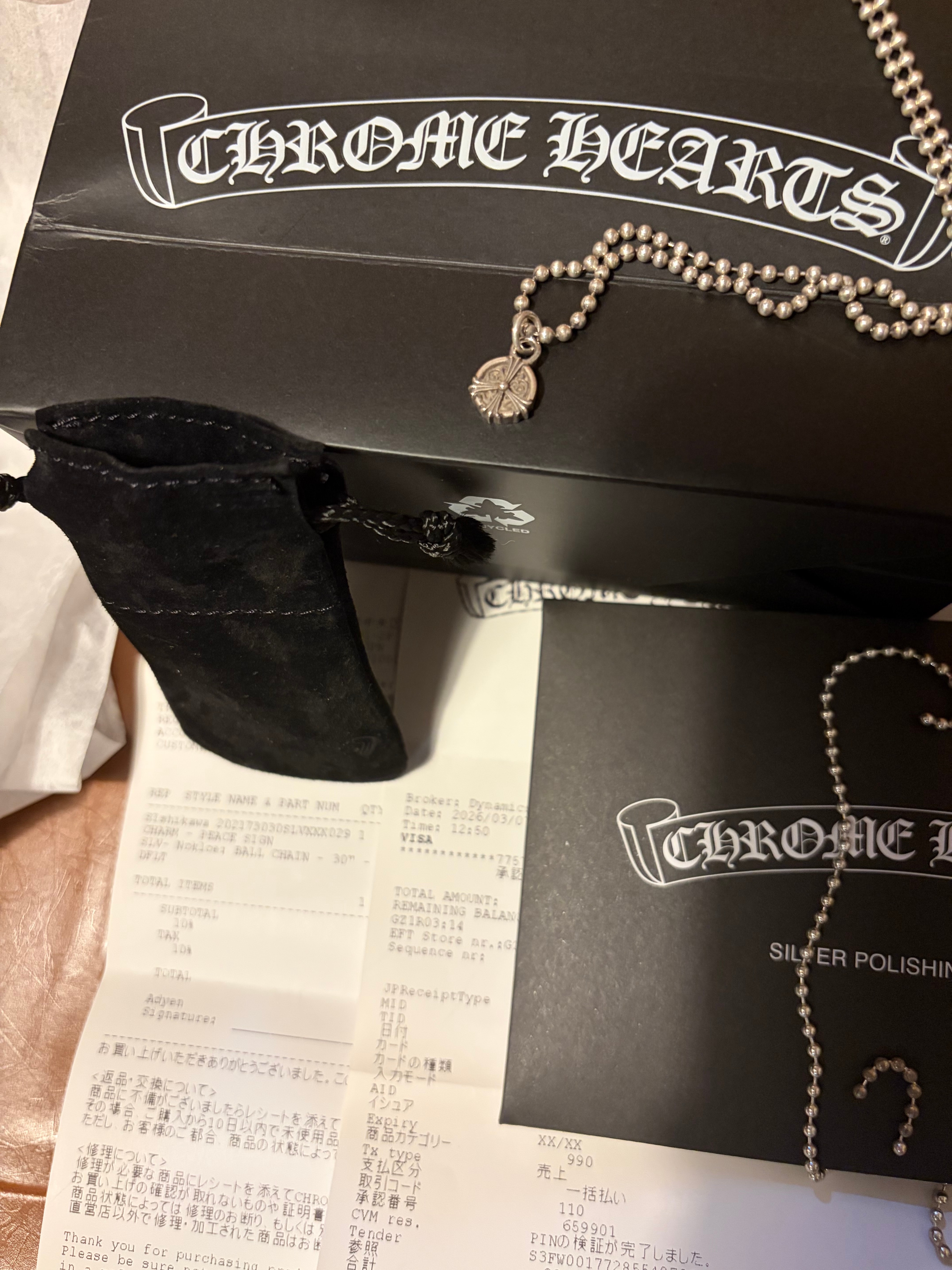 Chrome Hearts Peace Sign Charm "Silver"