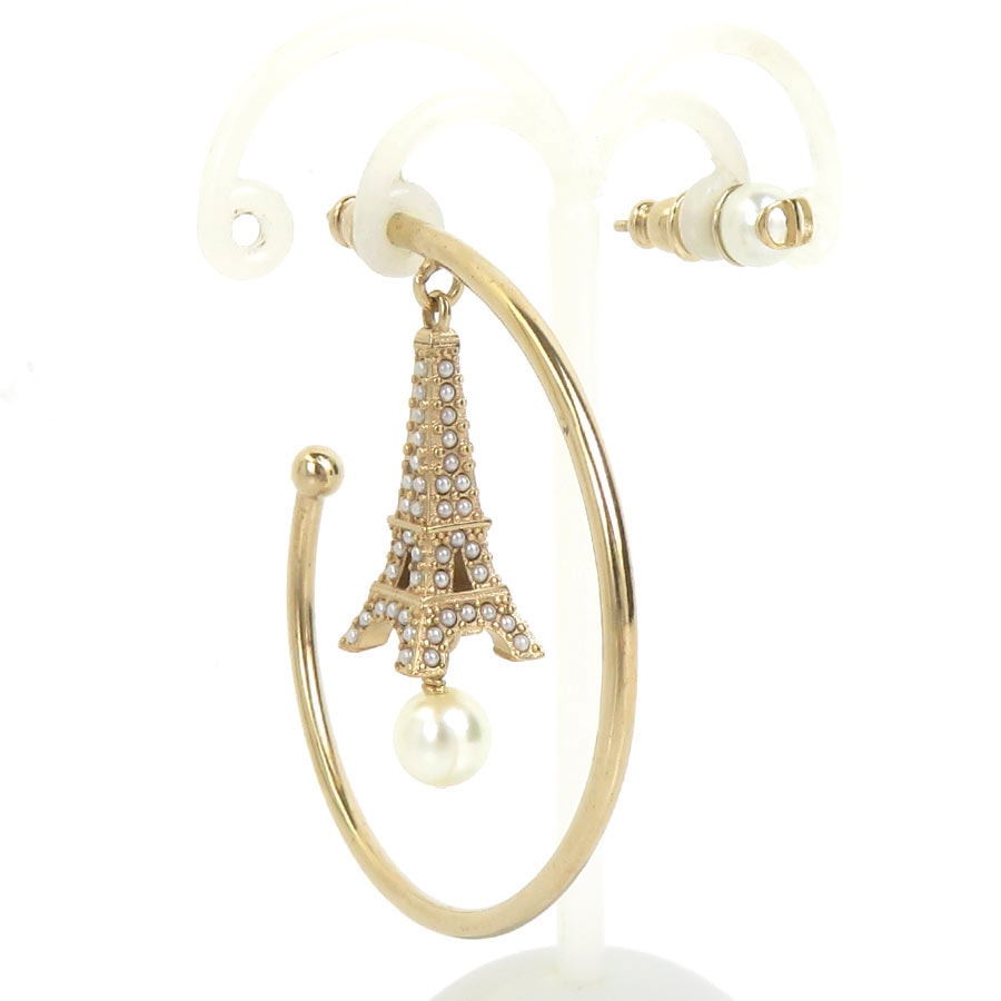 クリスチャンディオール Christian Dior ピアス エッフェル塔 メタル ゴールド レディース【中古】 56891a