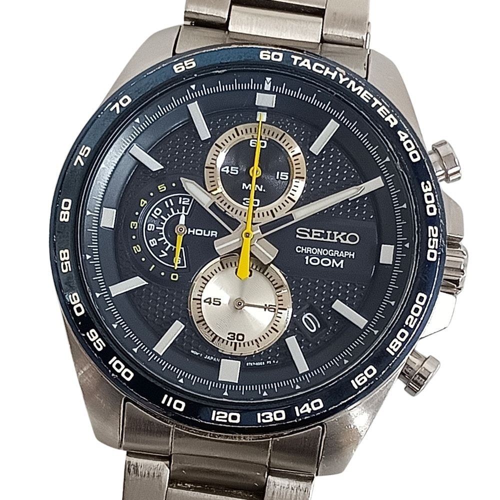SEIKO セイコー 8T67-00F0 クロノグラフ クォーツ メンズ 腕時計 C1082