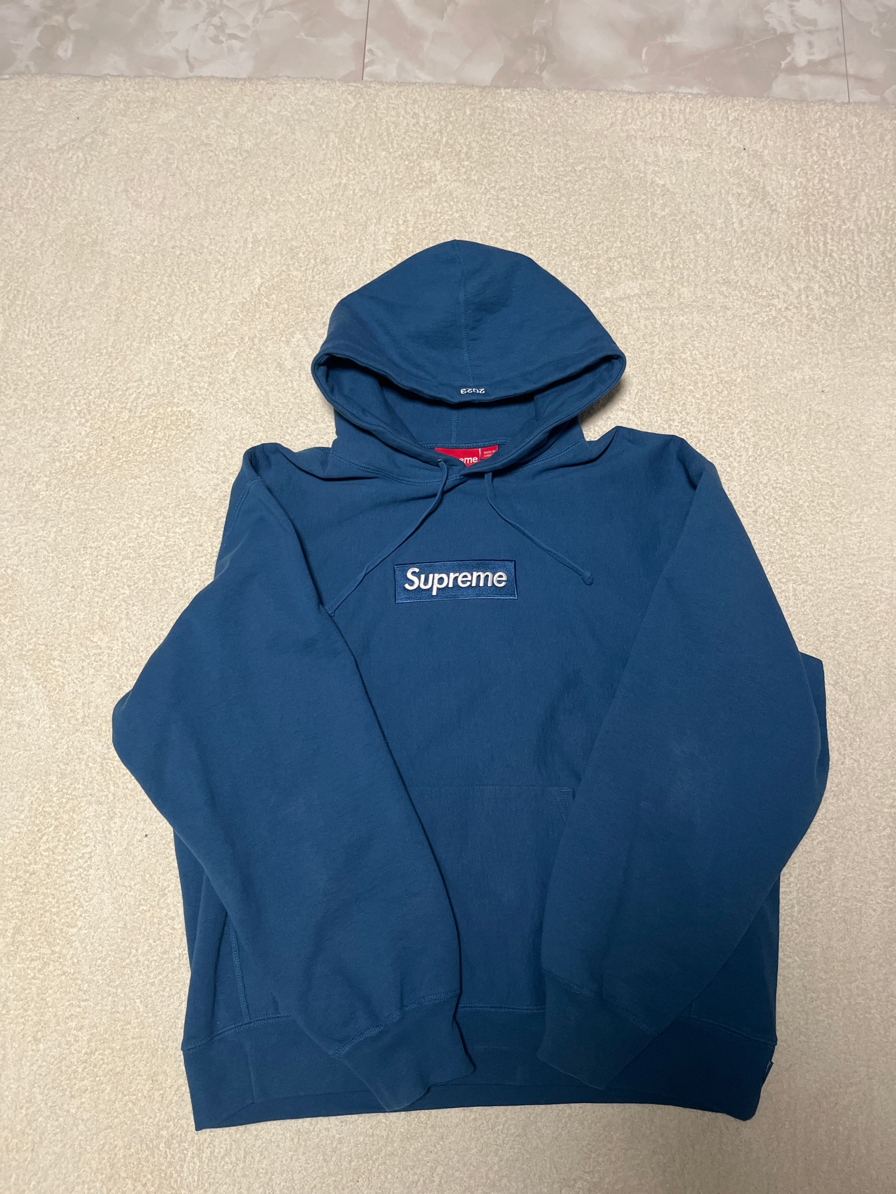 Supreme Box Logo Hooded Sweatshirt "Blue" (23FW)