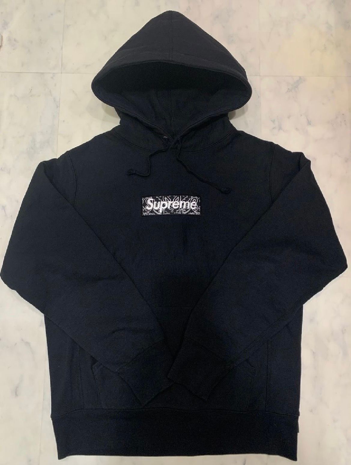Supreme Bandana Box Logo Hooded Sweatshirt "Black"