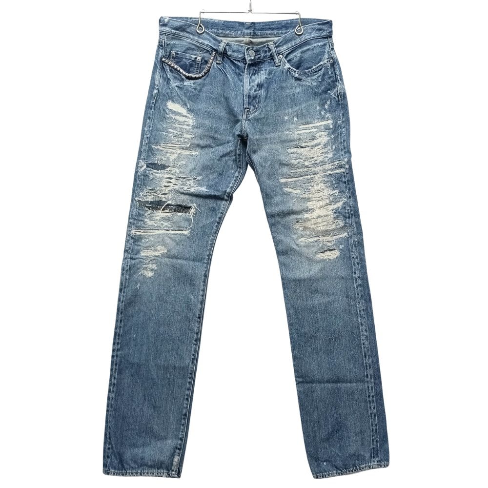 HYSTERIC GLAMOUR ヒステリックグラマー 0233AP09 UR加工 ストレート デニムパンツ 56032