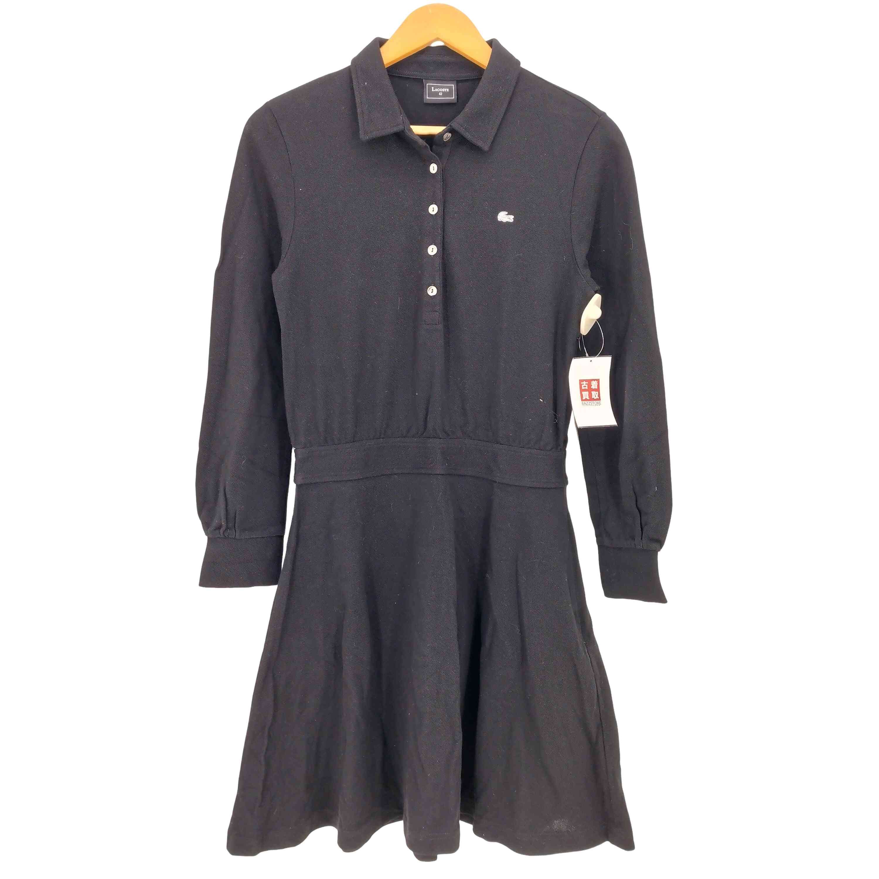 ロゴ刺繍 鹿の子 コットン ポロシャツ ワンピース【1140519498901】