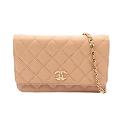 シャネル CHANEL マトラッセ ショルダーバッグ バッグ カーフ(牛革) レディース ベージュ系 【中古】