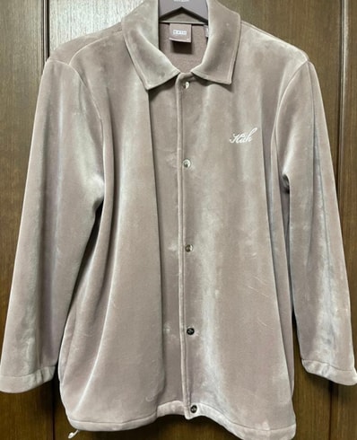 Kith Velour Coaches Jacket "Dusty Mauve"