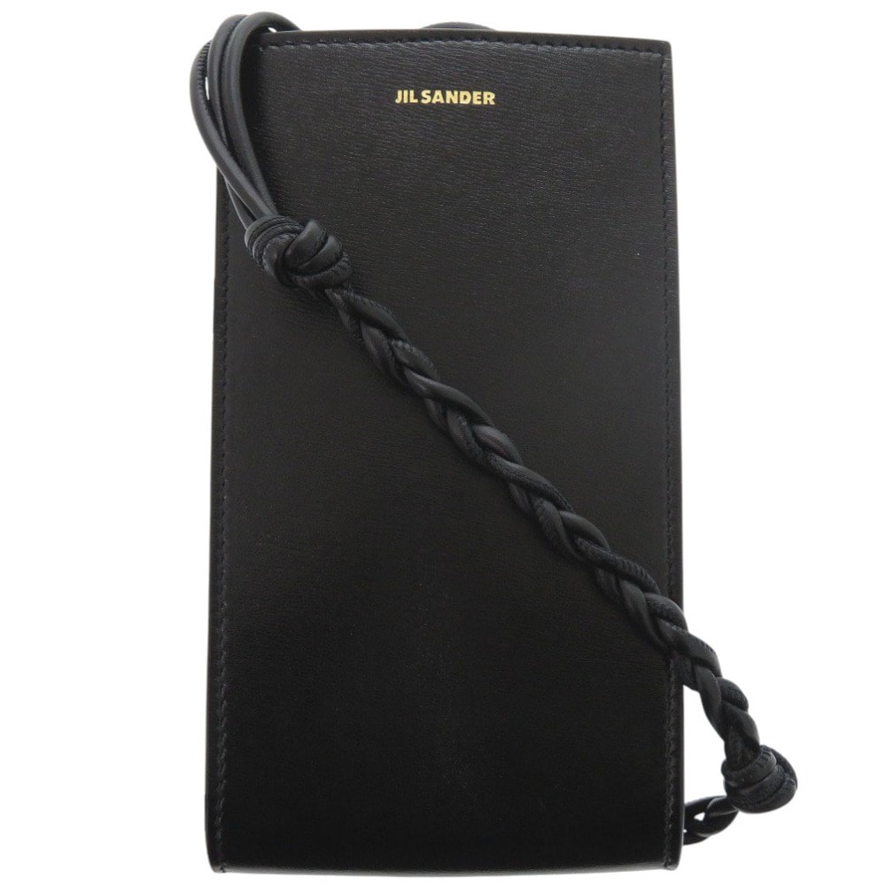 ジルサンダー  タングル  フォンホルダー レザー  ブラック
