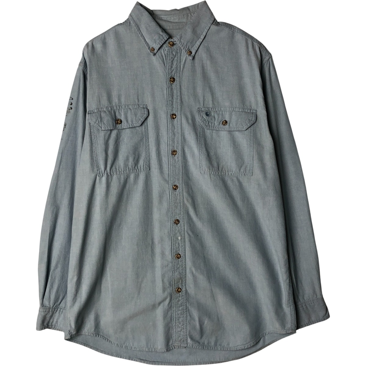 古着 カーハート Carhartt 長袖 ボタンダウン ワークシャツ メンズL相当/eaa577779