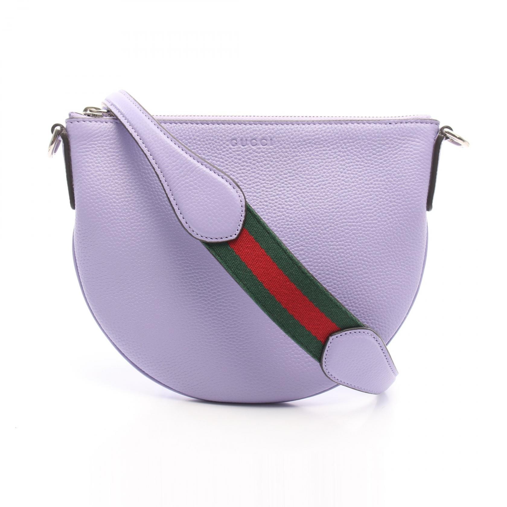 グッチ GUCCI グッチB ミニバッグ ショルダーバッグ バッグ レザー メンズ パープル系 824529 【中古】
