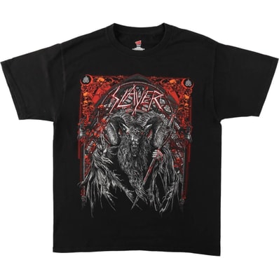 古着 ヘインズ Hanes SLAYER スレイヤー バンドTシャツ バンT メンズM相当/eaa652700