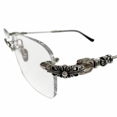 Chrome Hearts PILLS III Rimless Glasses "Black/Silver"